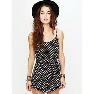 NWOT Free People Polka Dot Romper